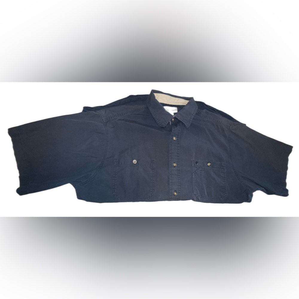 Carhartt Men’s XL Regular 100% Cotton Short Sleeve Work Shirt Blue 2010 RN14806 - Picture 11 of 12